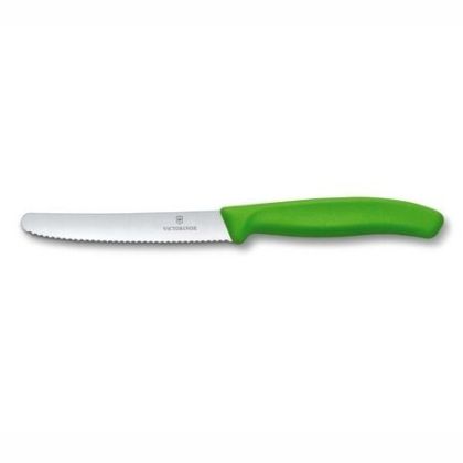 Cutit cu lama zimtata 11cm Victorinox verde 6.7836.L114