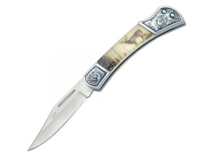 Briceag de vanatoare JKR- Gravat cerb - 8 CM