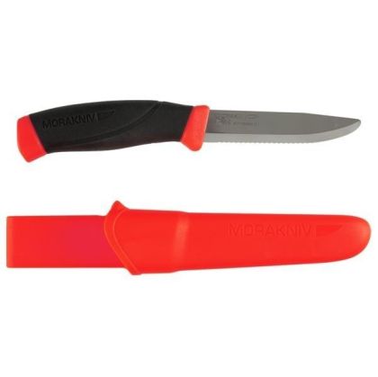 Cuţit Morakniv Companion cu lamă zimţată si varf tesit