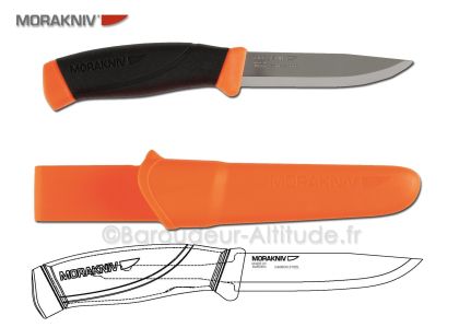 Cuţit Morakniv Companion, Heavy Duty Orange, Hi-Vis (C)