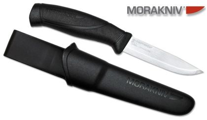 Cuţit Morakniv Companion, Heavy Duty BLACK cu lama groasă din INOX