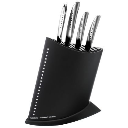 Un set de 4 cuțite Global SAI într-un bloc negru GKB-52CB