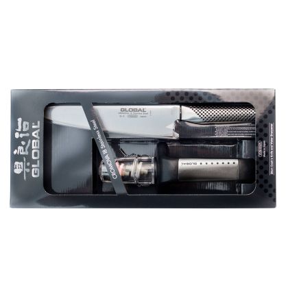 Set de început: cuțit bucătar G-2 + ascuțitor | Global G-291 / SB