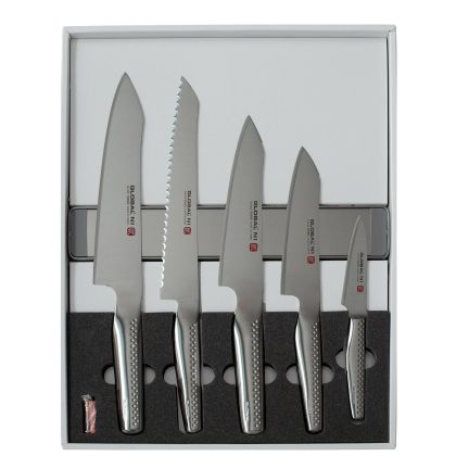 Global NI Set de 5 cutite + banda magnetica