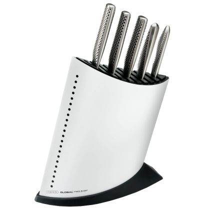 Set de 5 cuțite într-un bloc alb GKB-52CW | Global