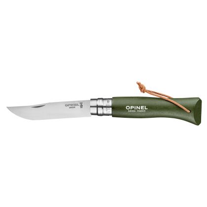 Cutit de buzunar N°08, inox, 8,5cm, "Colorama", Kaki - Opinel