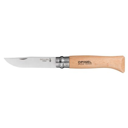 Cutit de buzunar N°08, inox, 8,5cm, blister, "Tradition Inox" - Opinel