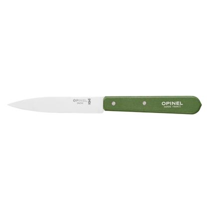 Cutit pentru decojit N°112, inox, 10cm, "Les Essentiels", Green - Opinel