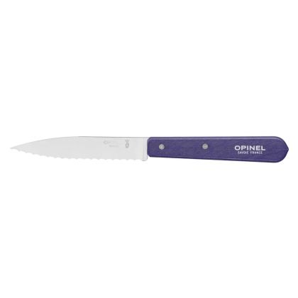 Cutit cu lama serata N°113, inox, 10cm, "Les Essentiels", Purple - Opinel