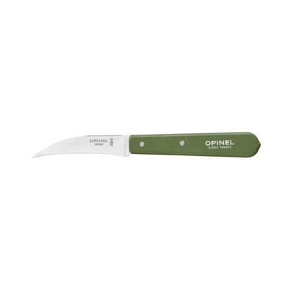 Cutit pentru decojit N°114, inox, 7cm, "Les Essentiels", Green - Opinel