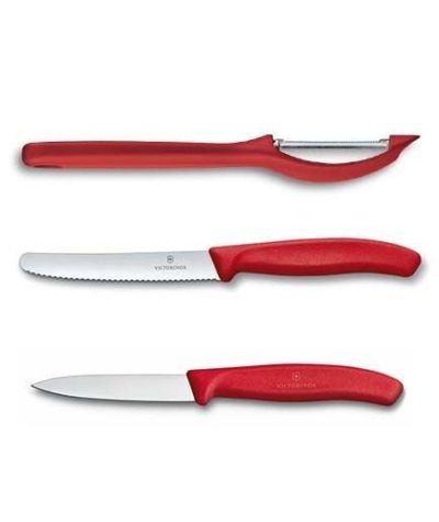 Set cutit clasic elvetian cu decojitor- 3 bucati