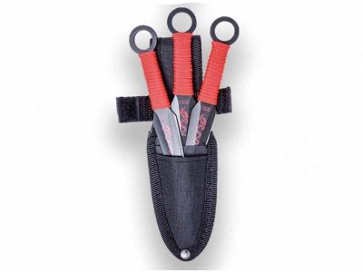 JKR - Set de 3 cutite de aruncat - 15 CM - BLACK