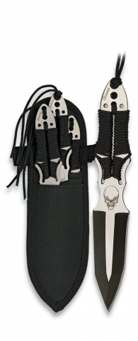 Set 3 cutite de aruncat Lanzadores Calavera