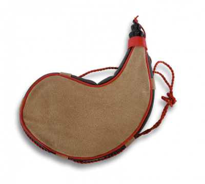 Butelca de vanatoare curbata Piele 1/2 l
