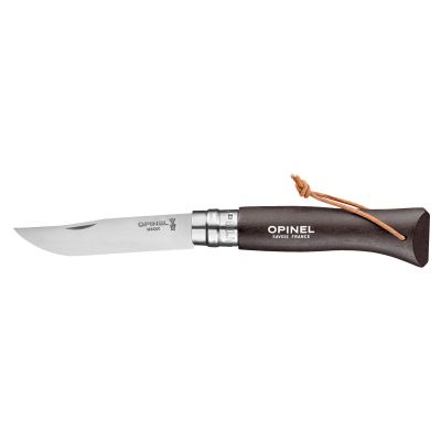 Cutit de buzunar N°08, inox, 8,5cm, "Colorama", Dark Brown - Opinel