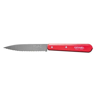 Cutit cu lama serata N°113, inox, 10cm, "Les Essentiels", Red - Opinel