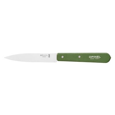 Cutit pentru decojit N°112, inox, 10cm, "Les Essentiels", Green - Opinel