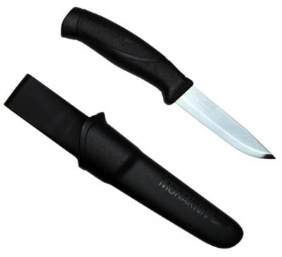 Cuţit Morakniv Companion, Heavy Duty BLACK cu lama groasă din INOX