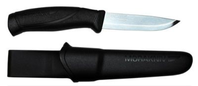 Cuţit Morakniv Companion, Heavy Duty BLACK cu lama groasă din INOX
