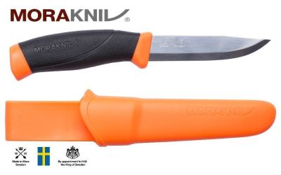 Cuţit Mora Companion, Heavy Duty ORANGE cu lama groasă din INOX, DIY/Hobby/camping