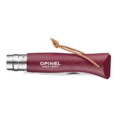 Cutit de buzunar N°08, inox, 8,5cm, "Colorama", Garnet - Opinel