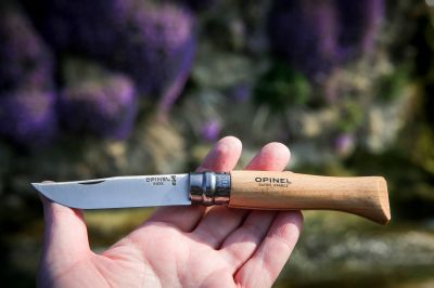 Cutit de buzunar N°09, inox, 9cm, "Tradition Inox" - Opinel
