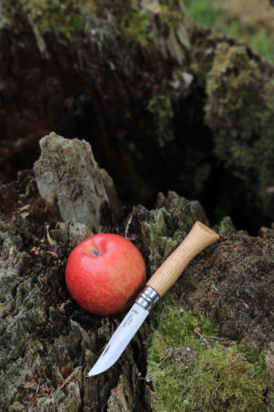 Cutit de buzunar N°08, inox, 8,5cm, "Tradition Luxe", Oak - Opinel