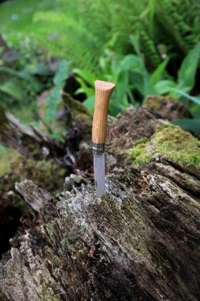 Cutit de buzunar N°08, inox, 8,5cm, "Tradition Luxe", Oak - Opinel