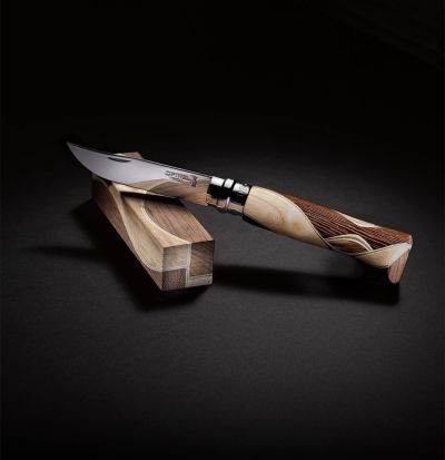Cutit de buzunar N°08, inox, 8,5 cm, "Tradition Luxury", Chaperon - Opinel