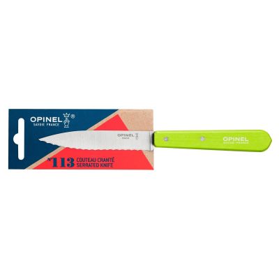 Cutit cu lama serata N°113, inox, 10cm, "Les Essentiels", Apple - Opinel