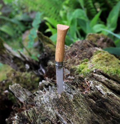 Cutit de buzunar N°09, inox, 9cm, "Tradition Luxe", Oak - Opinel