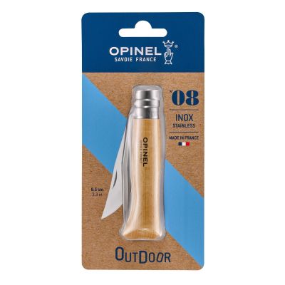 Cutit de buzunar N°08, inox, 8,5cm, blister, "Tradition Inox" - Opinel