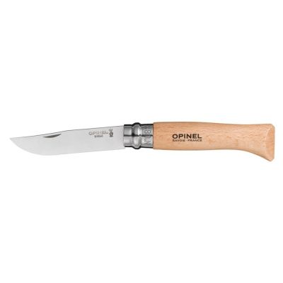 Cutit de buzunar N°08, inox, 8,5cm, blister, "Tradition Inox" - Opinel