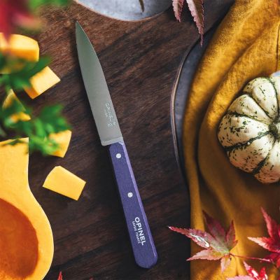 Cutit pentru decojit N°112, inox, 10cm, "Les Essentiels", Purple - Opinel