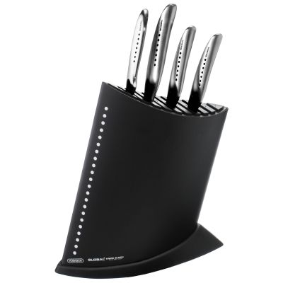 Un set de 4 cuțite Global SAI într-un bloc negru GKB-52CB