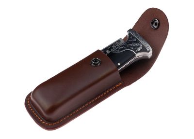 Briceag Vanatoare BHC N-064APS teaca piele naturala.