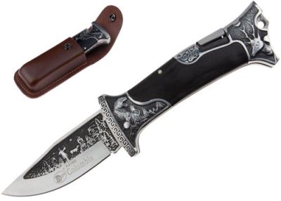 Briceag Vanatoare BHC N-064APS teaca piele naturala.