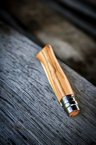 Cutit de buzunar N°08, inox, 8,5cm, "Tradition Luxe", Olive - Opinel