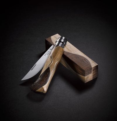 Cutit de buzunar N°08, inox, 8,5 cm, "Tradition Luxury", Chaperon - Opinel
