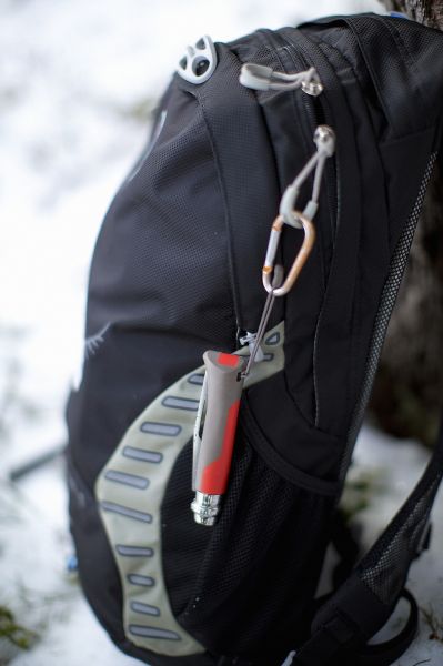 Cutit de buzunar cu fluier N°08, inox, 8,5 cm, "Outdoor", Red - Opinel