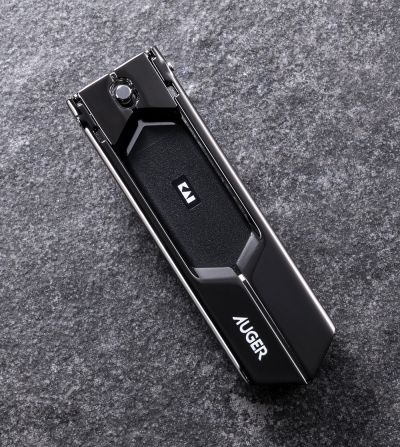 Unghiera marime M Revolver neagra din inox, Kai Japonia - Seria AUGER