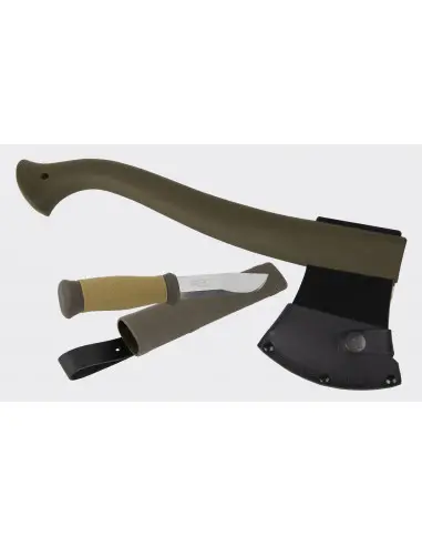 Set cutit Morakniv 2000 si topor verde