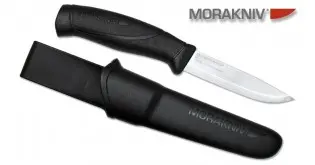 Cuţit Morakniv Companion, Heavy Duty BLACK cu lama groasă din INOX