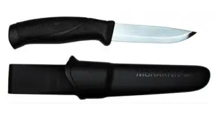 Cuţit Morakniv Companion, Heavy Duty BLACK cu lama groasă din INOX