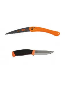 CBS92 Set cutit Morakniv Heavy Duty INOX si fierastrau bushcraft