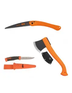 CBS106 Set cutit Morakniv utilitar, fierastrau si topor bushcraft Bahco