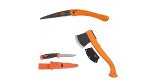 CBS106 Set cutit Morakniv utilitar, fierastrau si topor bushcraft Bahco