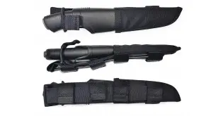 Cutit Morakniv Bushcraft Forest cu teaca Tactical Black sistem Molle