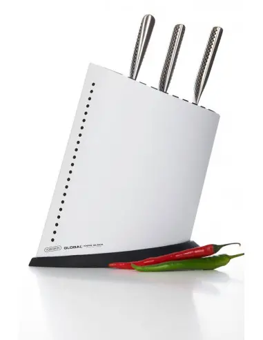 Bloc cu 9 cuțite în formă de navă cu pânze - alb | Global