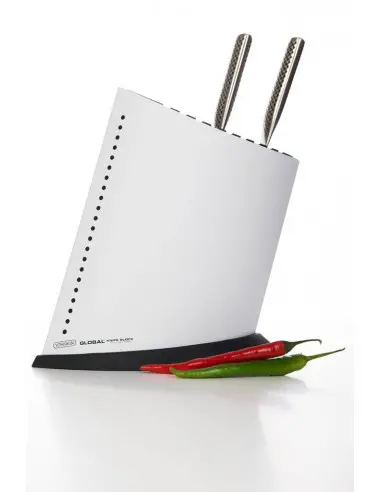 Bloc cu 9 cuțite în formă de navă cu pânze - alb | Global